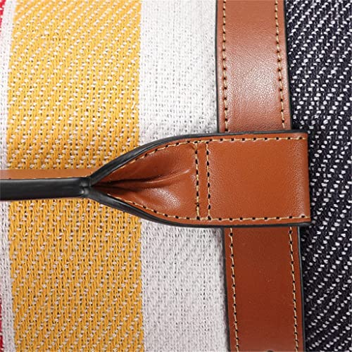 Vintage Waterproof Picnic Blanket with Premium Leather Handle | Large Sand-Free Mat