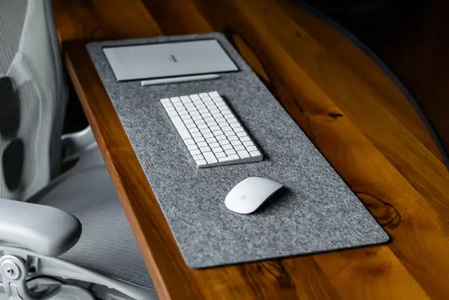 Premium Wool Felt Desk Mat | Large Non-Slip Protective Office Pad