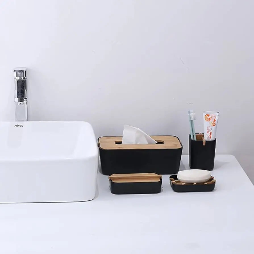 Minimalist Bamboo Fiber Soap Dish | Self-Draining Eco-Friendly Soap Holder