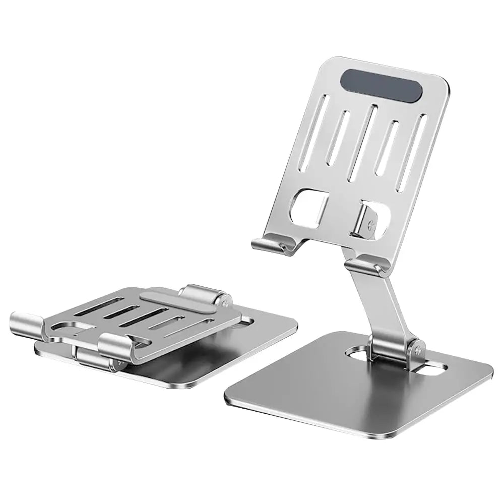 Universal Adjustable Aluminum Phone Stand | 360° Rotating Metal Desktop Holder