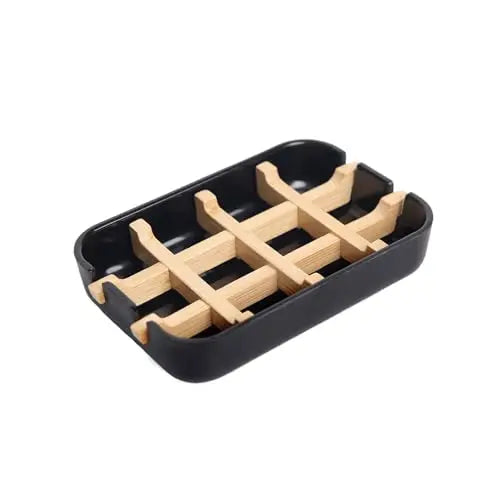 Minimalist Bamboo Fiber Soap Dish | Self-Draining Eco-Friendly Soap Holder