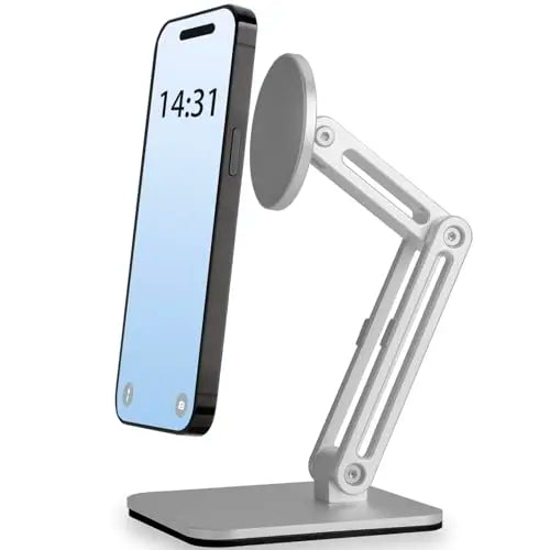 Universal Adjustable Aluminum Phone Stand | 360° Rotating Metal Desktop Holder