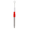 Portable Telescopic Stainless Steel Straw | Reusable Straw with Metal Case & Brush