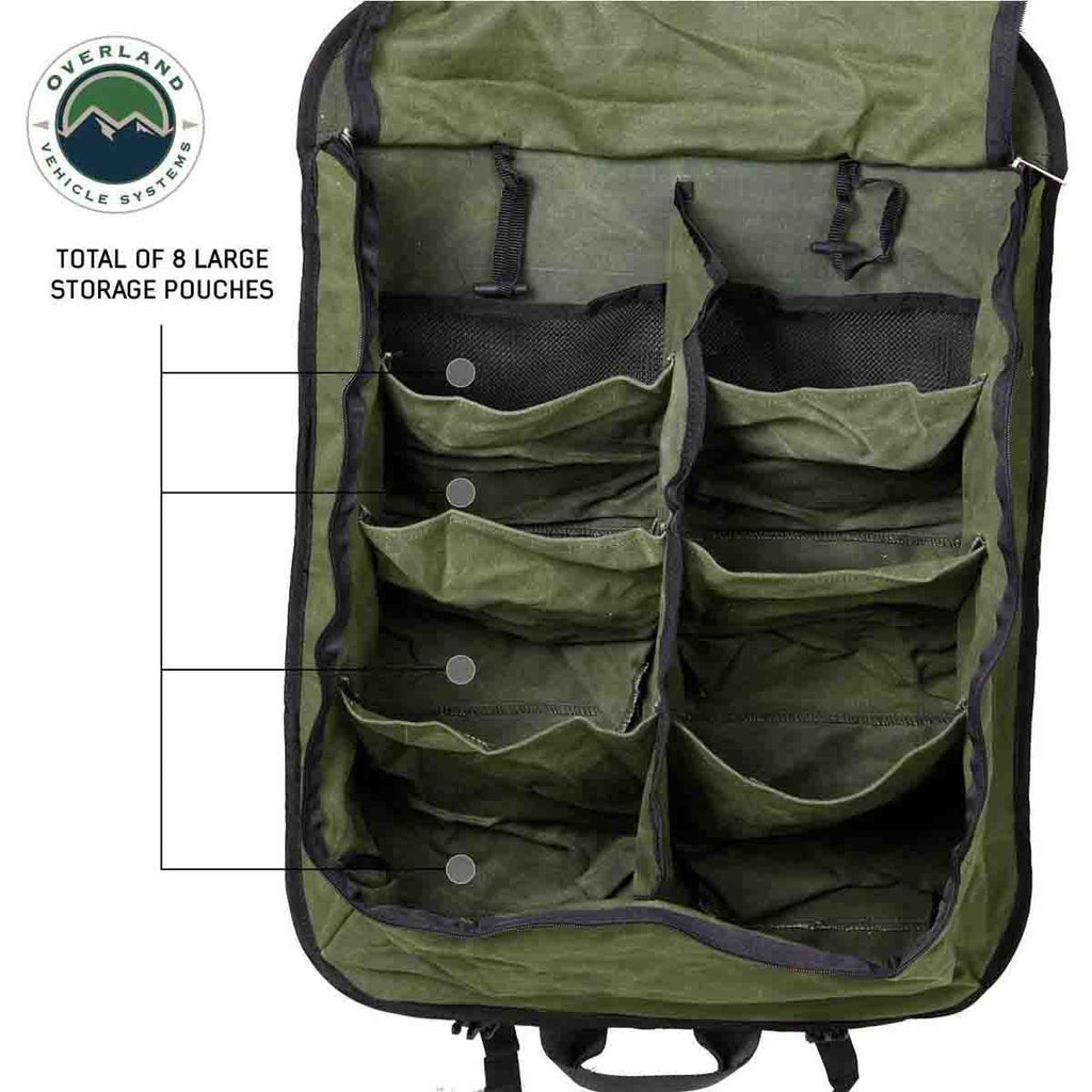 Heavy-Duty 16oz Canvas Camping Hanging Organizer | Tactical Gear Storage