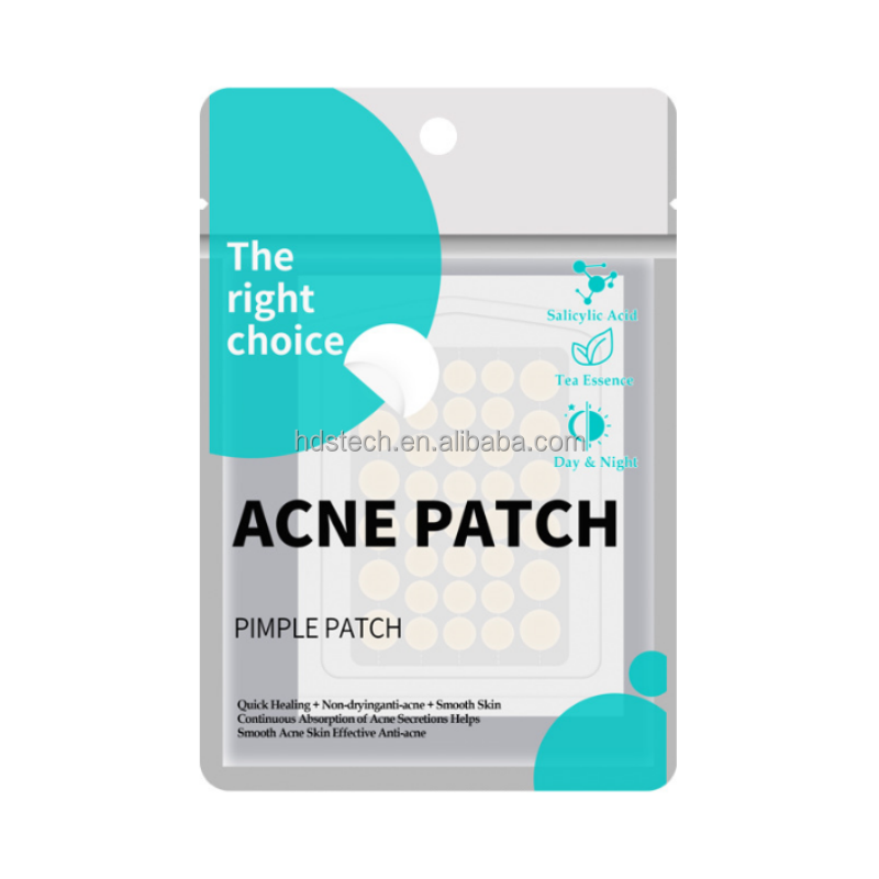 Hydrocolloid pimple patches teal retail packaging