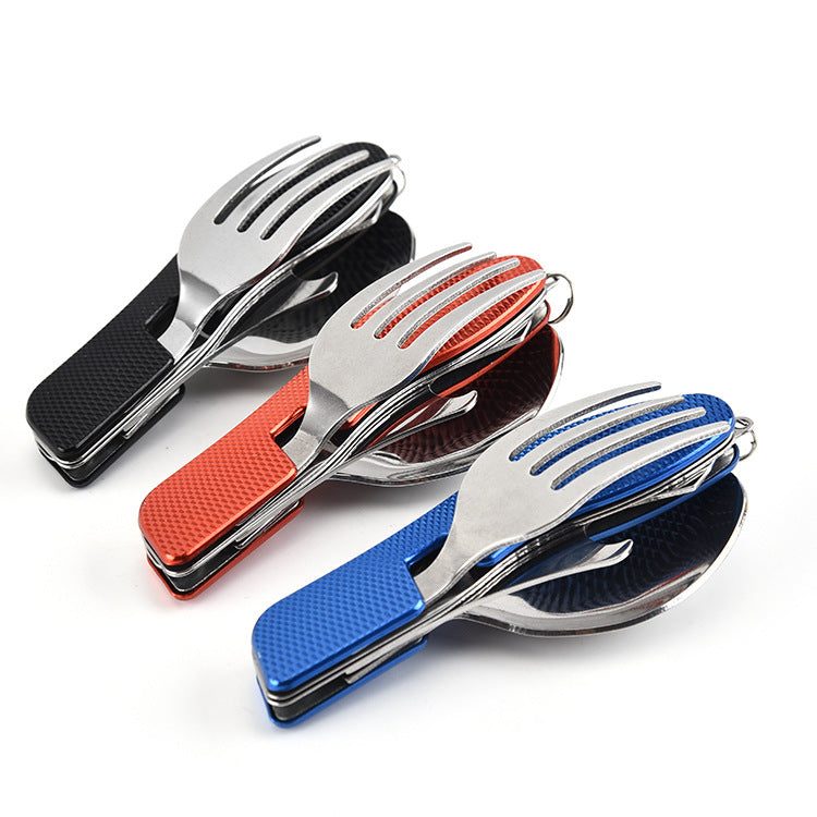 Eco-Friendly Portable Stainless Steel Cutlery Set | 3-Piece Travel Utensils with Pouch