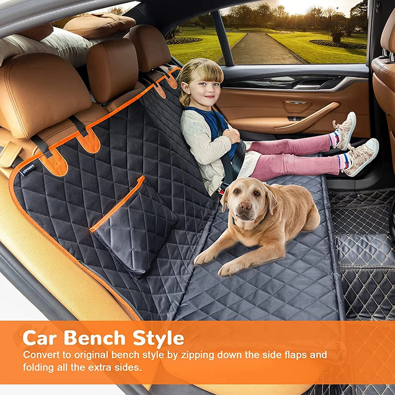 Heavy-Duty Waterproof Pet Car Seat Cover | Nonslip Dog Hammock
