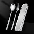 Eco-Friendly Portable Stainless Steel Cutlery Set | 3-Piece Travel Utensils with Pouch