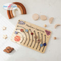 Wooden Solar System Jigsaw Puzzle Board | Educational Space & Planet Cognition Toy