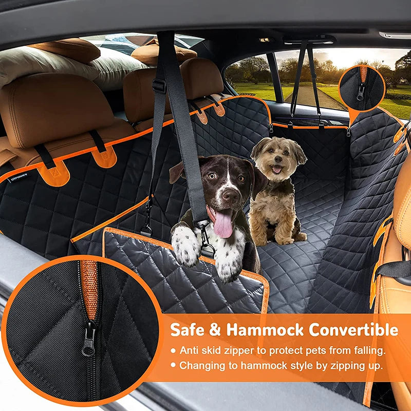 Heavy-Duty Waterproof Pet Car Seat Cover | Nonslip Dog Hammock