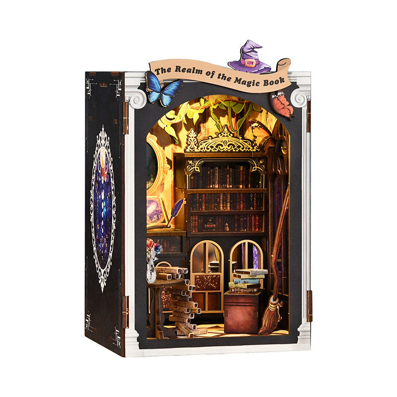 DIY Book Nook Miniature Kit - Magic Mirror Shelf Scene