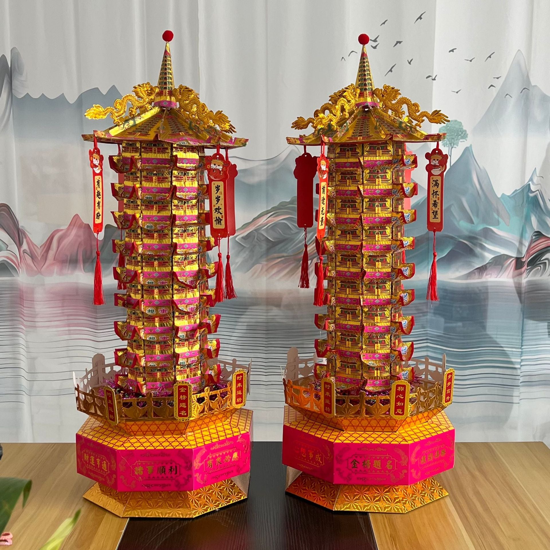 DIY Wenchang Tower & Scholar Hat Ornament Craft Kit