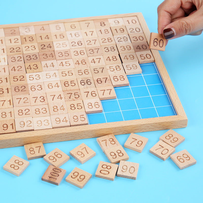 Montessori 1-100 Number Board Learning Toy