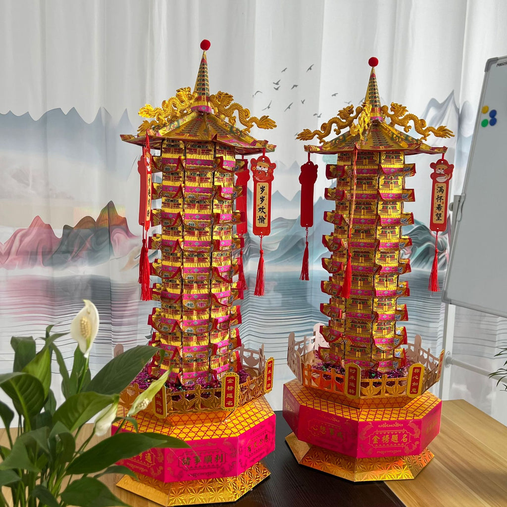 DIY Wenchang Tower & Scholar Hat Ornament Craft Kit