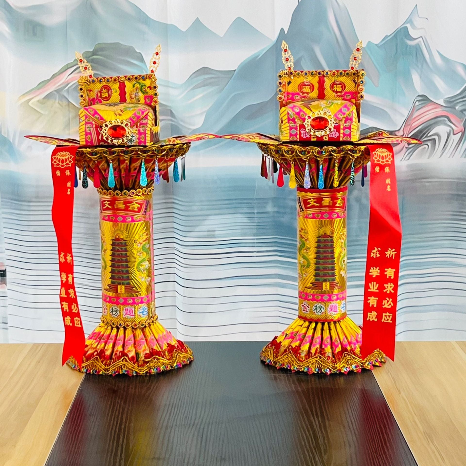 DIY Wenchang Tower & Scholar Hat Ornament Craft Kit