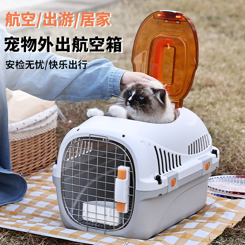 Professional Hard-Shell Pet Carrier | Airline Compliant Secure Crate