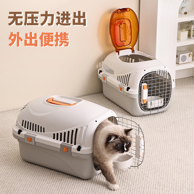 Professional Hard-Shell Pet Carrier | Airline Compliant Secure Crate