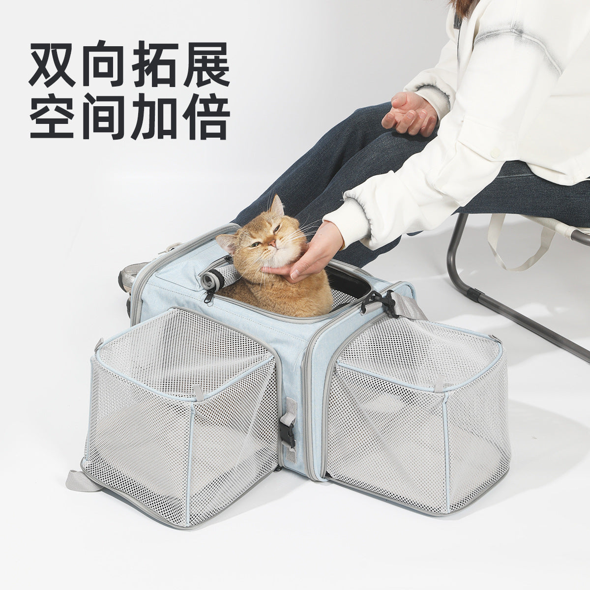 Expandable Airline Approved Pet Carrier | Foldable Soft-Sided Travel Bag