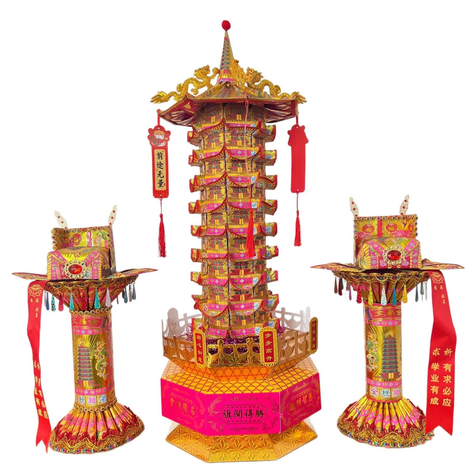 DIY Wenchang Tower & Scholar Hat Ornament Craft Kit