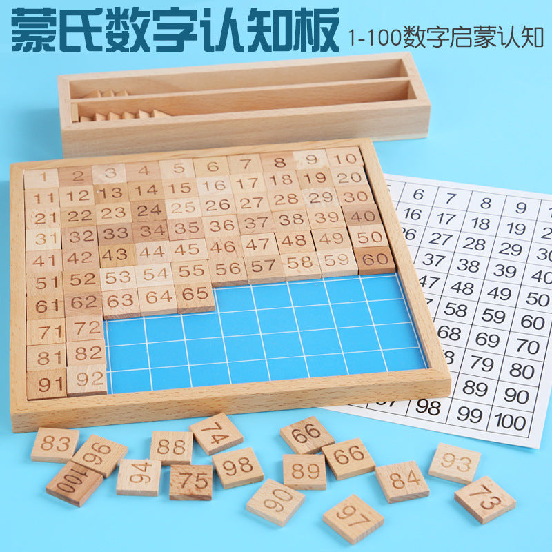 Montessori 1-100 Number Board Learning Toy