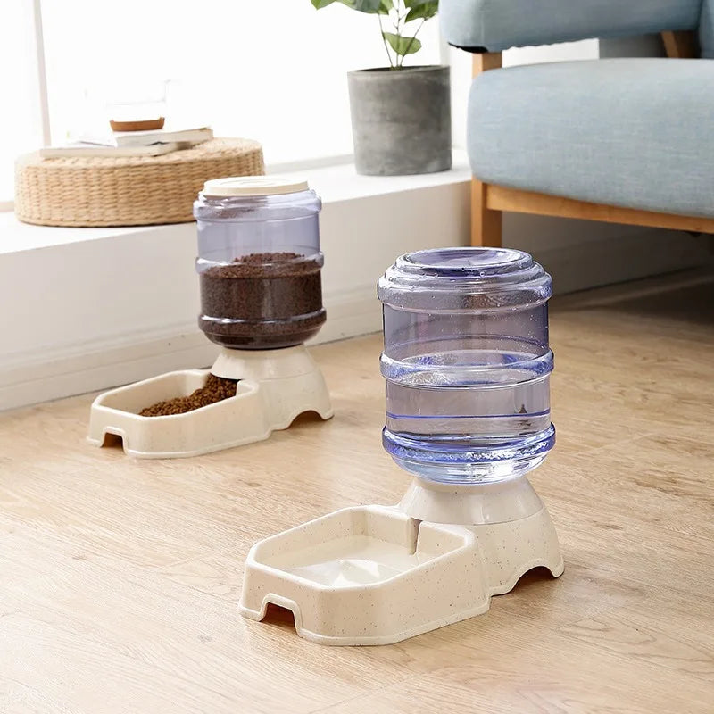 3.8L Gravity Pet Automatic Feeder & Waterer Set