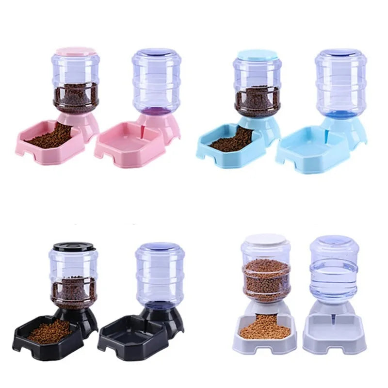 3.8L Gravity Pet Automatic Feeder & Waterer Set