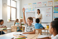 Child Raising Hand Realistic