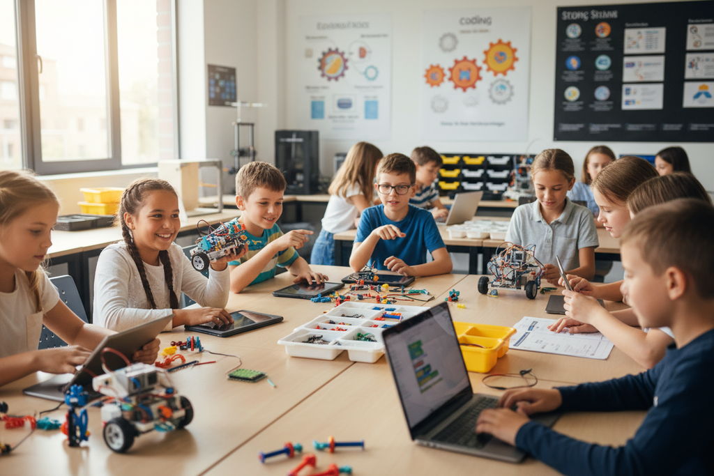 Kids Building Robots